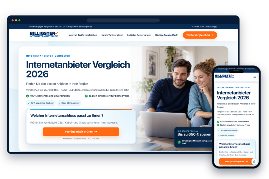 Kundenprojekt Billigster-Internetanbieter.de