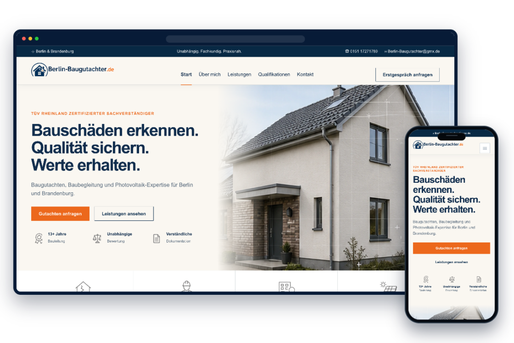 Kundenprojekt Berlin-Baugutachter.de